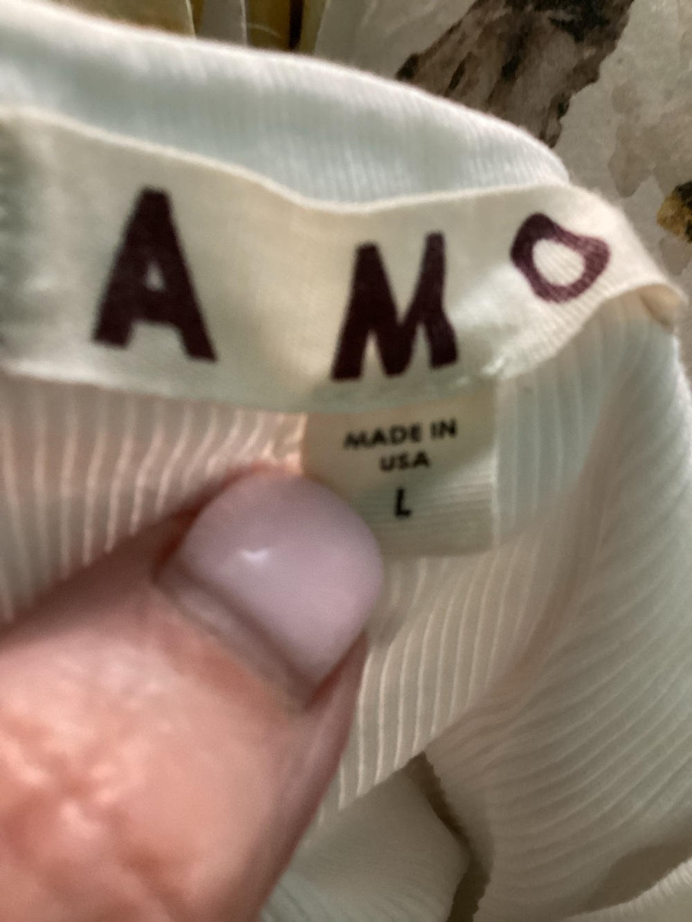 AMO White Ribbed Tank - Picture 4 of 4